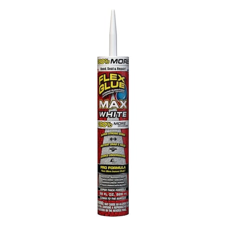 Flex Glue Flex Seal Family of Products Flex Glue MAX Extra Strength Rubber White Adhesive 28 oz GFSMAXWHT28
